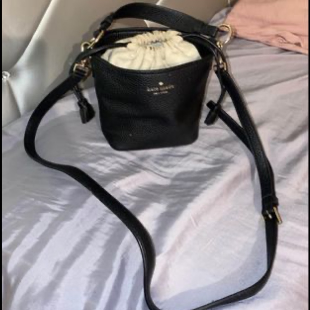 Black Kate spade bucket Crossbody